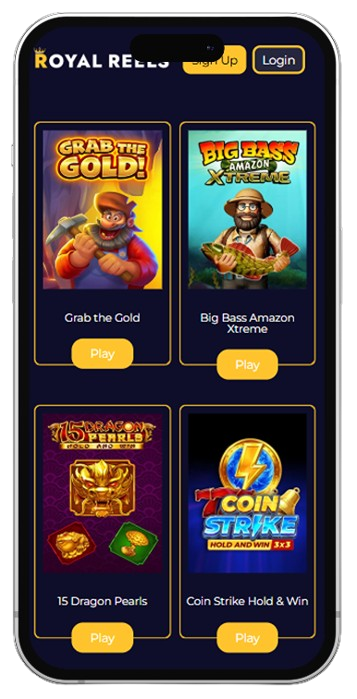 royalreels app Interface